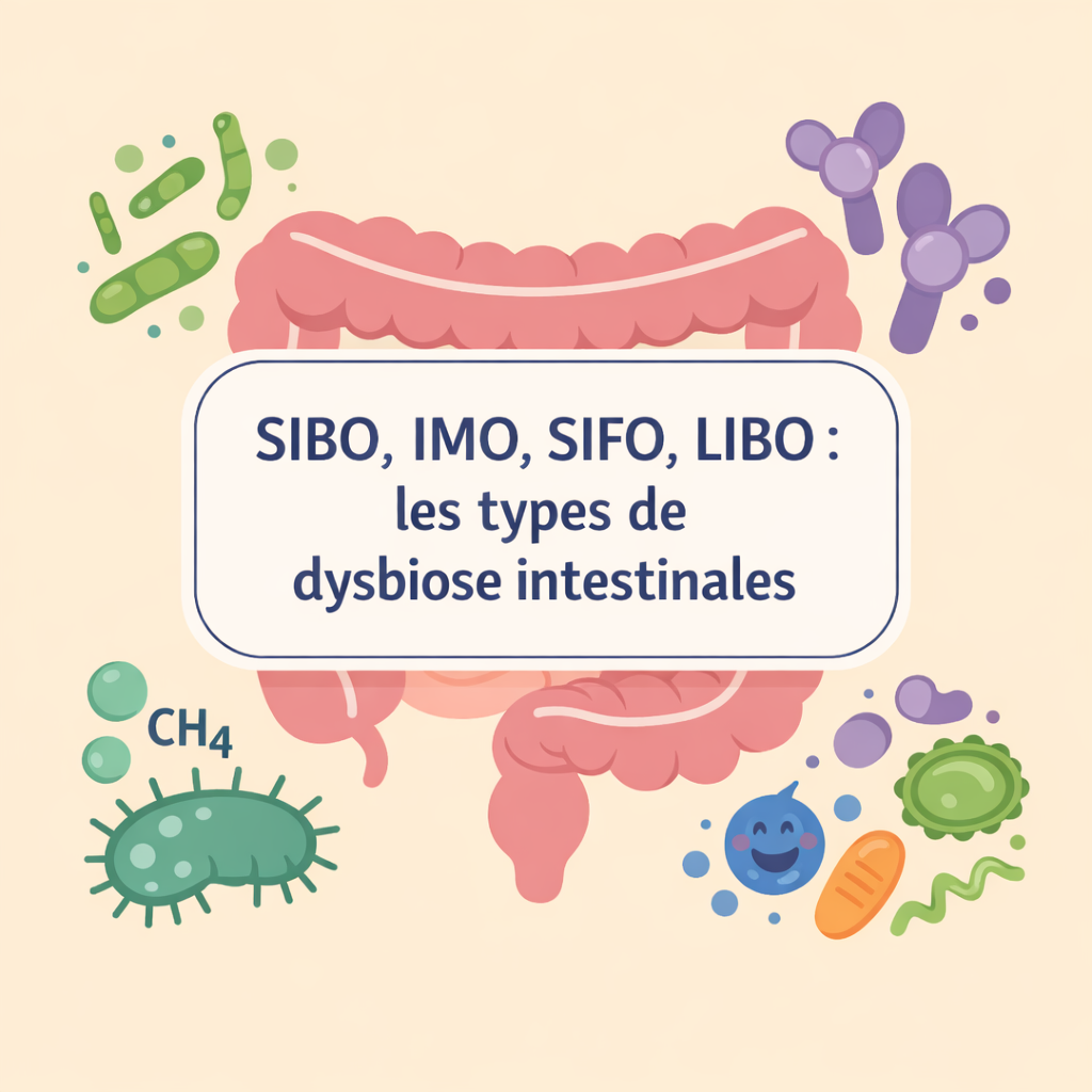 SIBO, IMO, SIFO, LIBO : les types de dysbiose intestinales