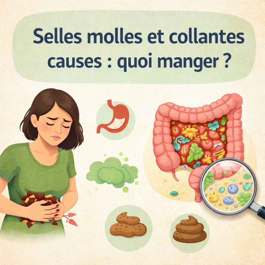 Selles molles et collantes causes : quoi manger ?