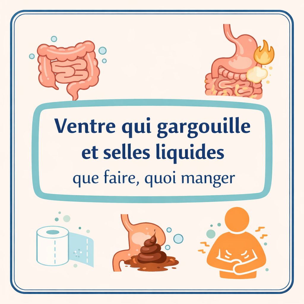 Ventre qui gargouille et selles liquides : que faire, quoi manger