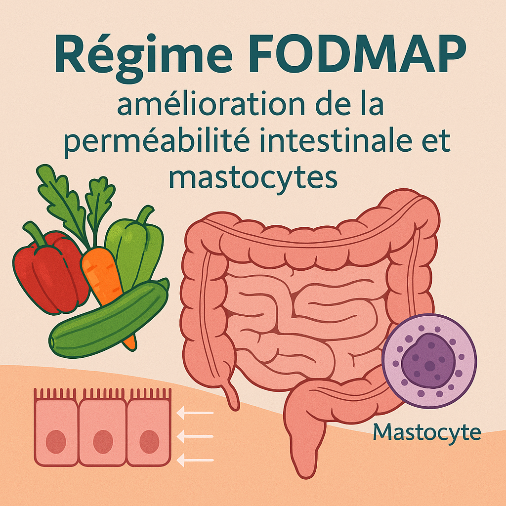 Régime FODMAP : amélioration de la perméabilité intestinale et mastocytes