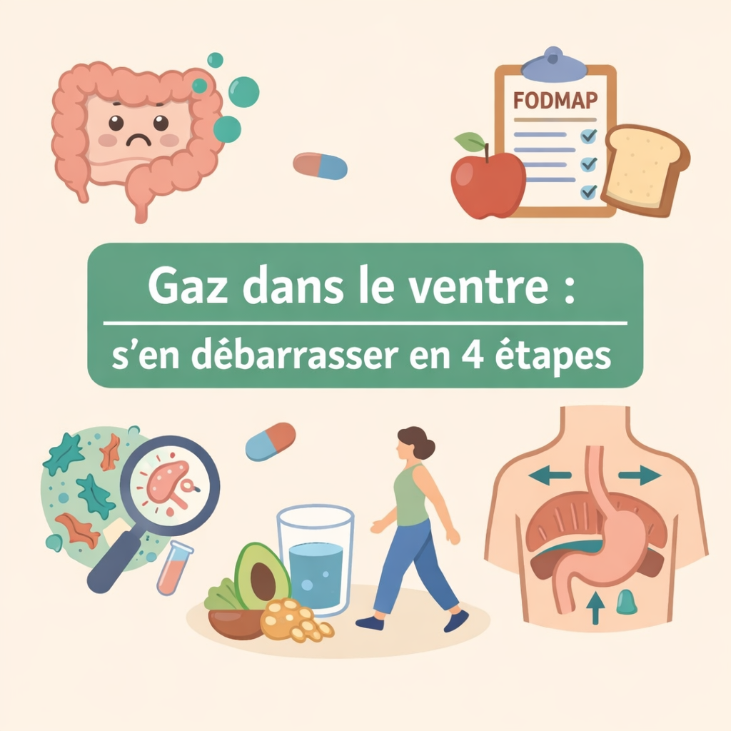 Gaz dans le ventre : s’en débarrasser en 4 étapes