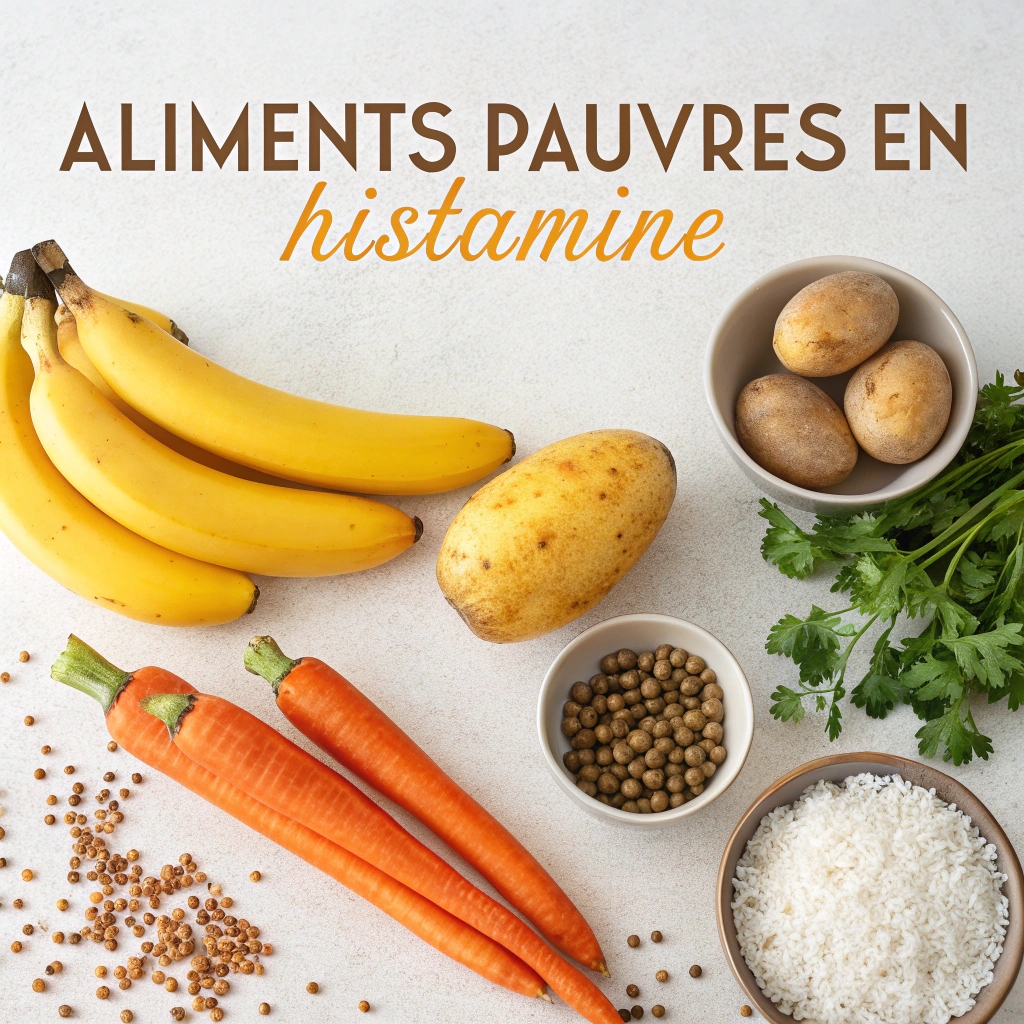 Aliments pauvres en histamine : listes alimentaires 